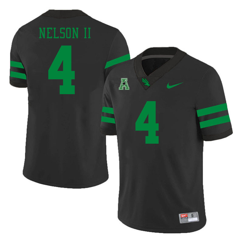 #4 Brian Nelson II North Texas Mean Green College Football Jerseys Stitched-Black